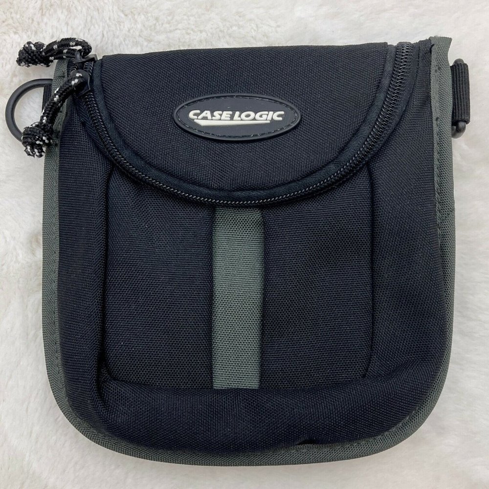 Case Logic Digital Camera Utility Pouch w/Back Buckle Black Gray